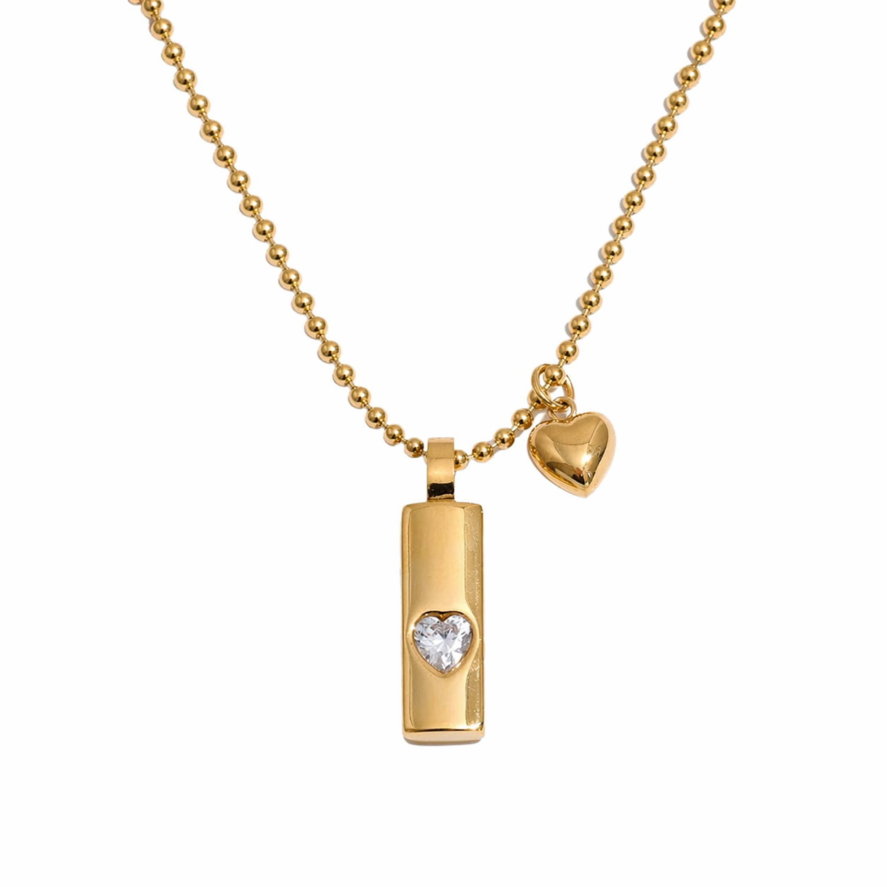 Ophelia Gold Bar Pendant Necklace