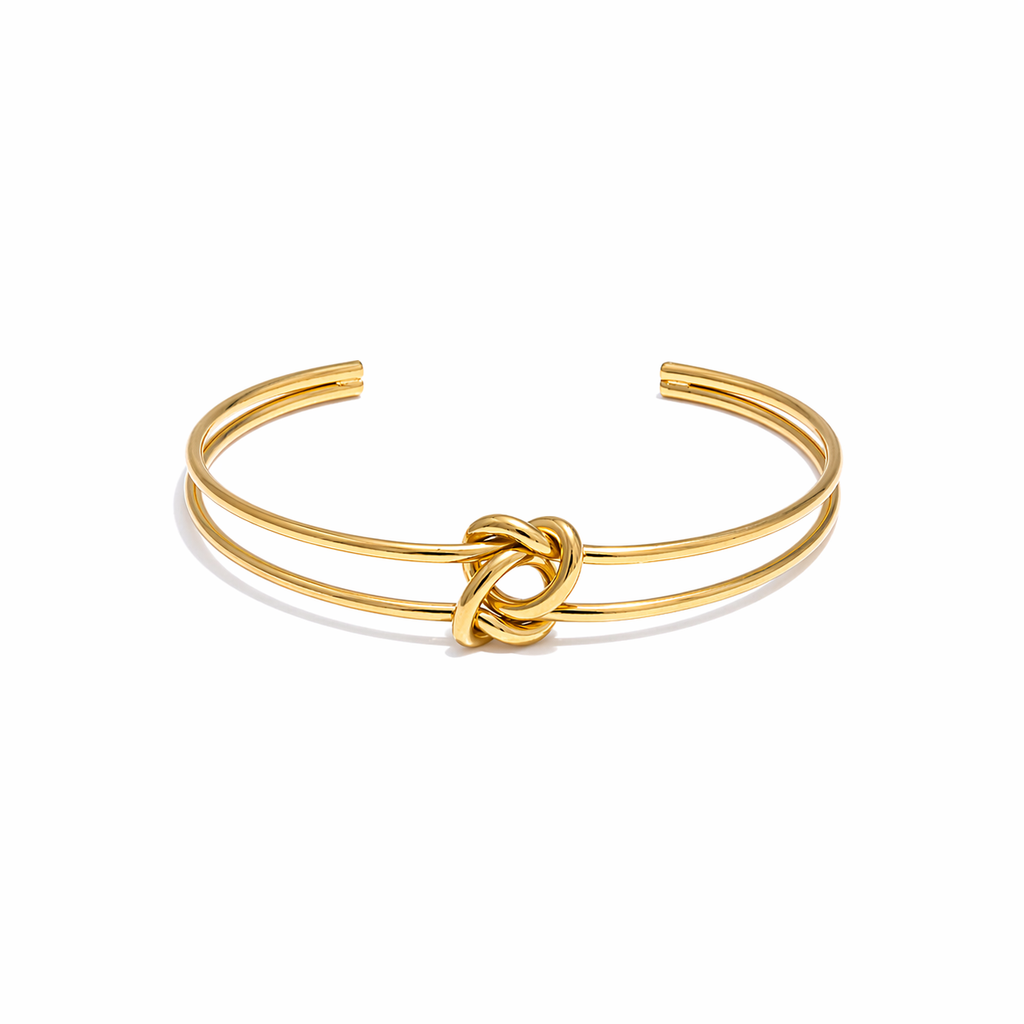 Kiara Gold Knot Cuff Bracelet