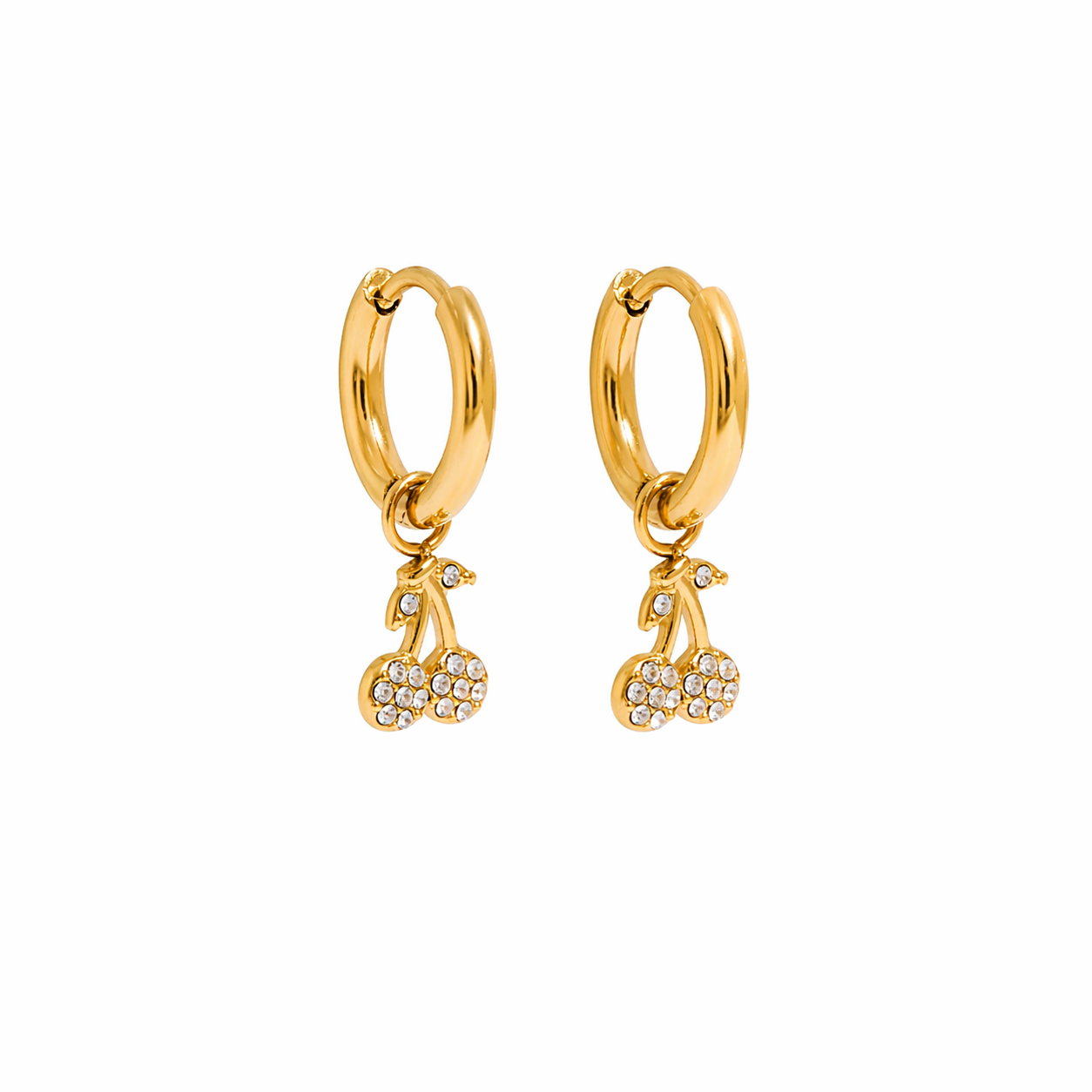 Lunea Gold Cherry Drop Earrings
