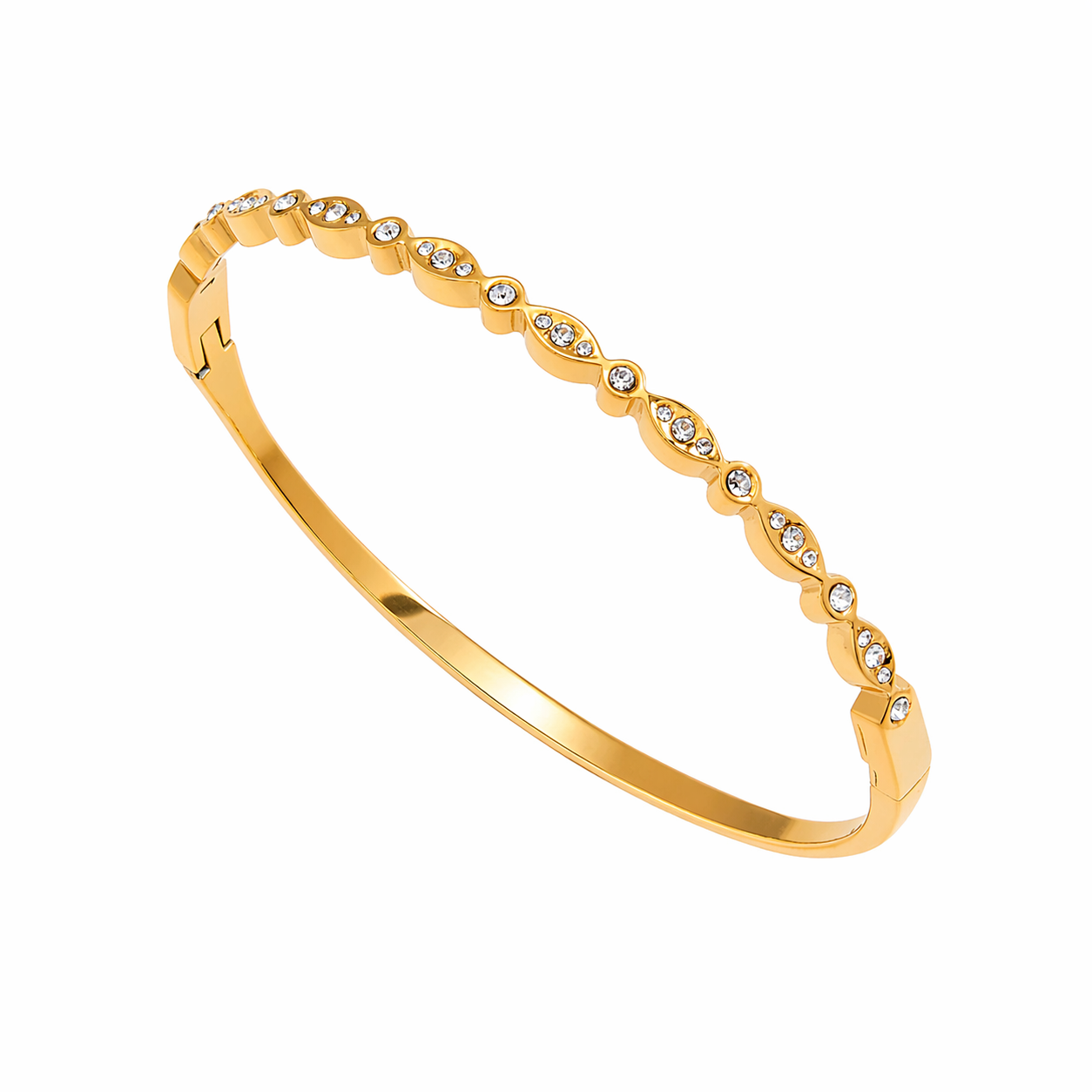 Lenix Gold Wavy Cuff Bracelet