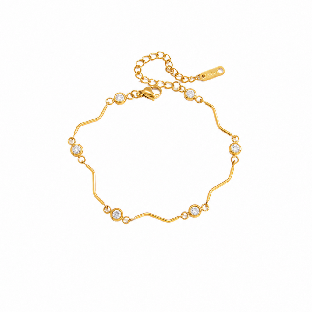 Kyra Gold Wave Bracelet