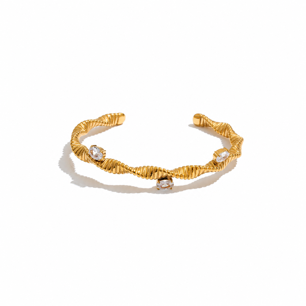 Sienna Crystal Open Cuff Bracelet