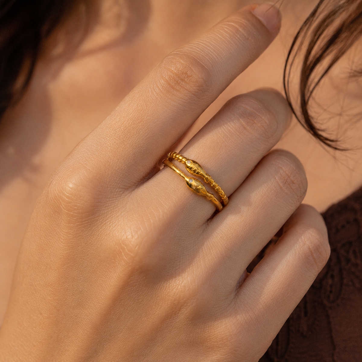 Serena Fish Layered Ring