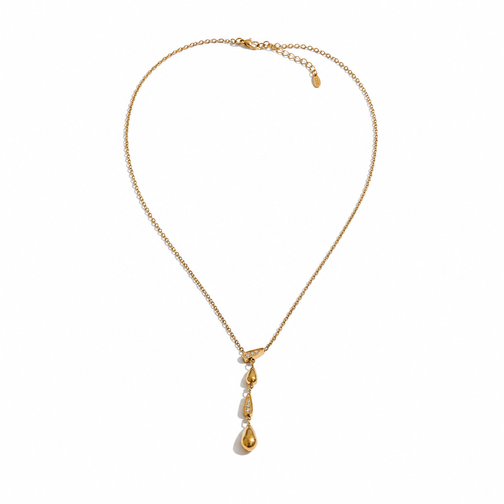 Reva Teardrop Y Pendant Necklace