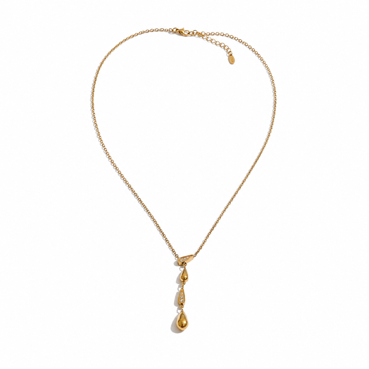 Reva Teardrop Y Pendant Necklace