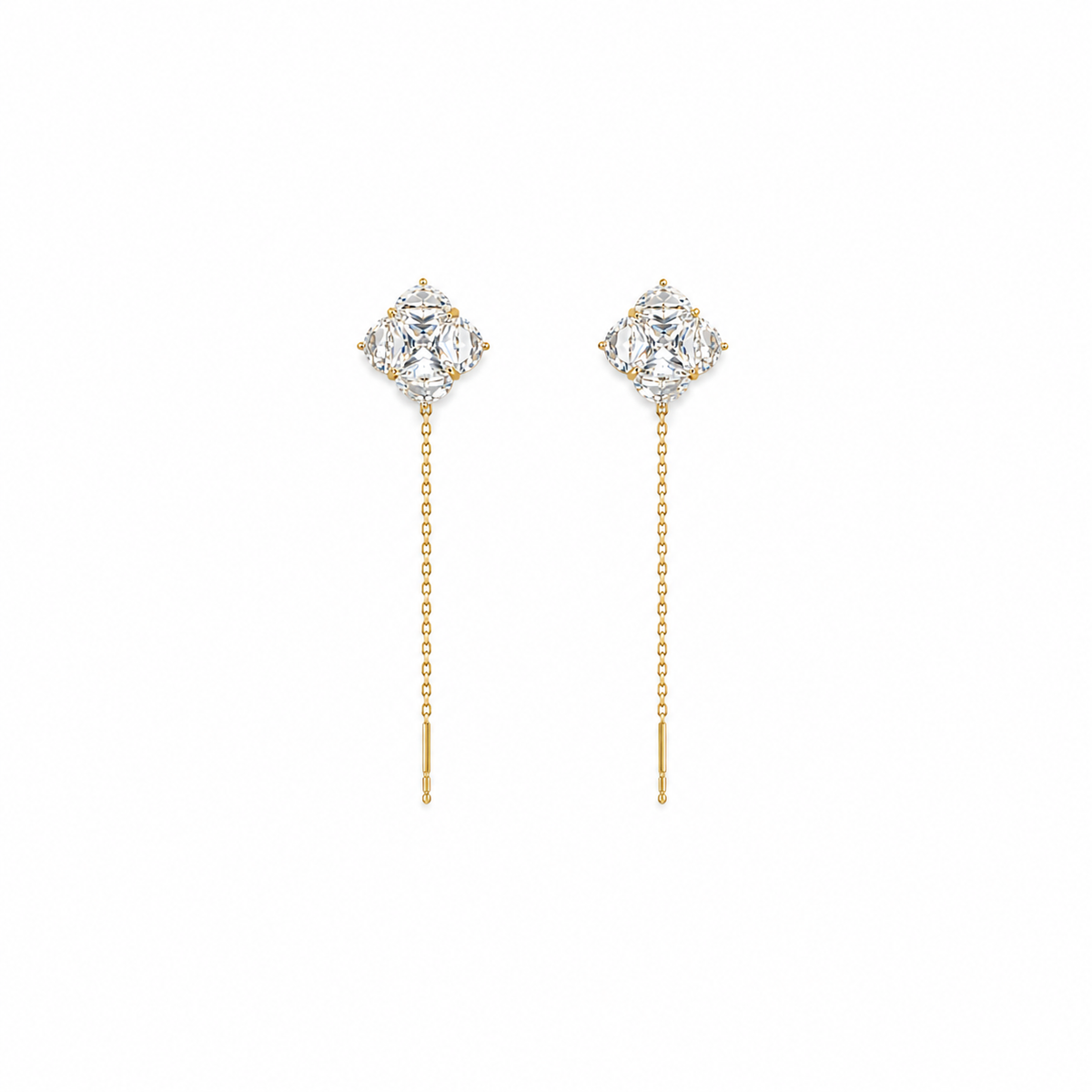 Isla Crystal Long Chain Drop Earrings