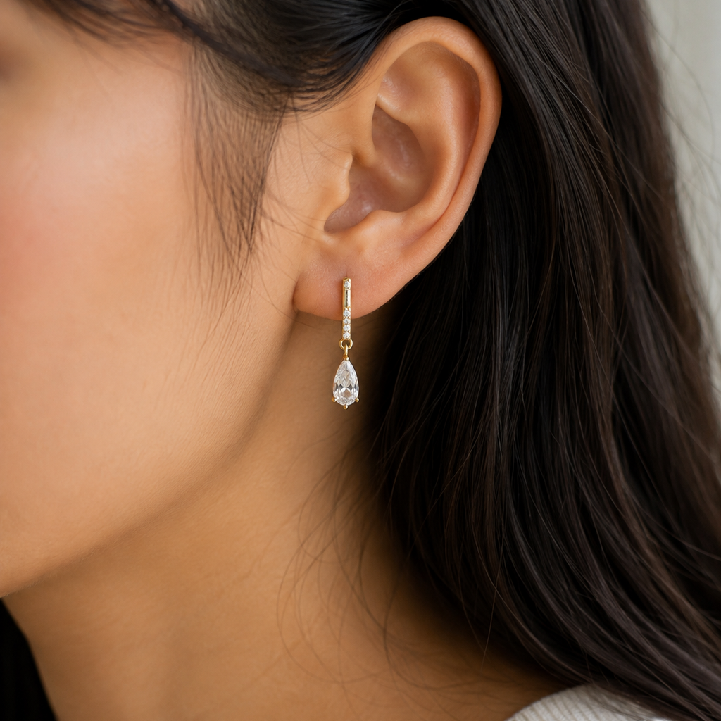 Gwen CZ Teardrop Earrings
