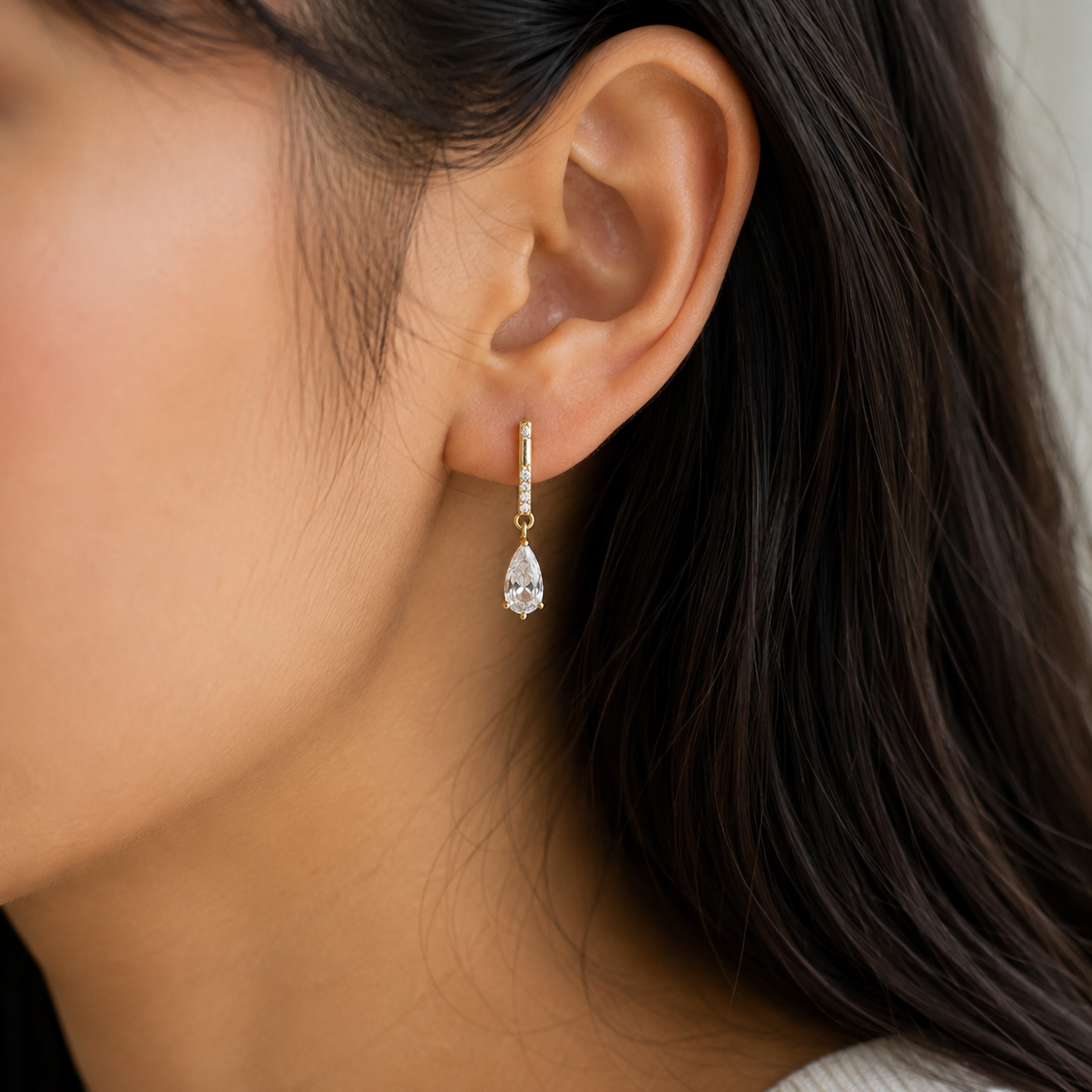 Gwen CZ Teardrop Earrings