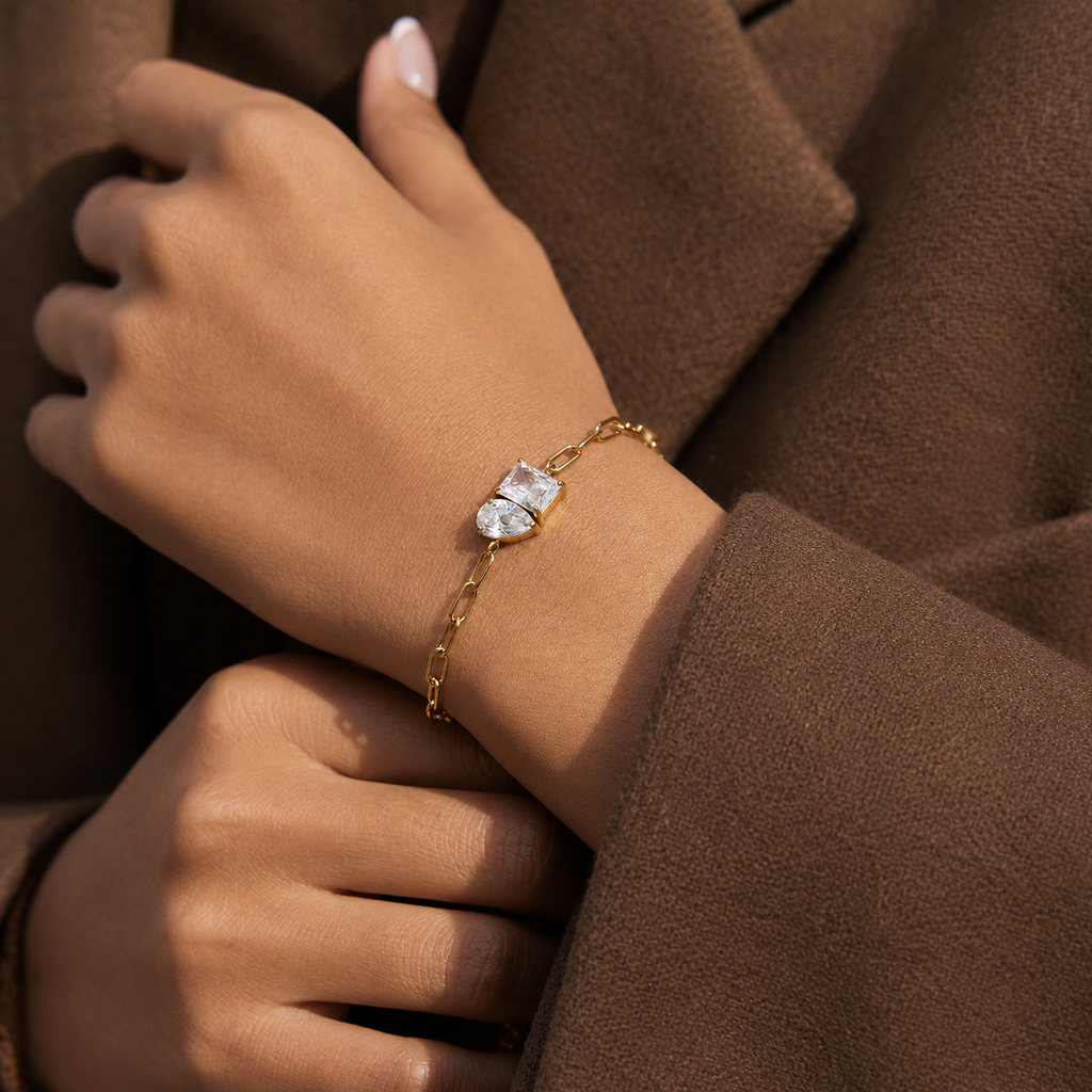 Amara Dual Stone Link Bracelet
