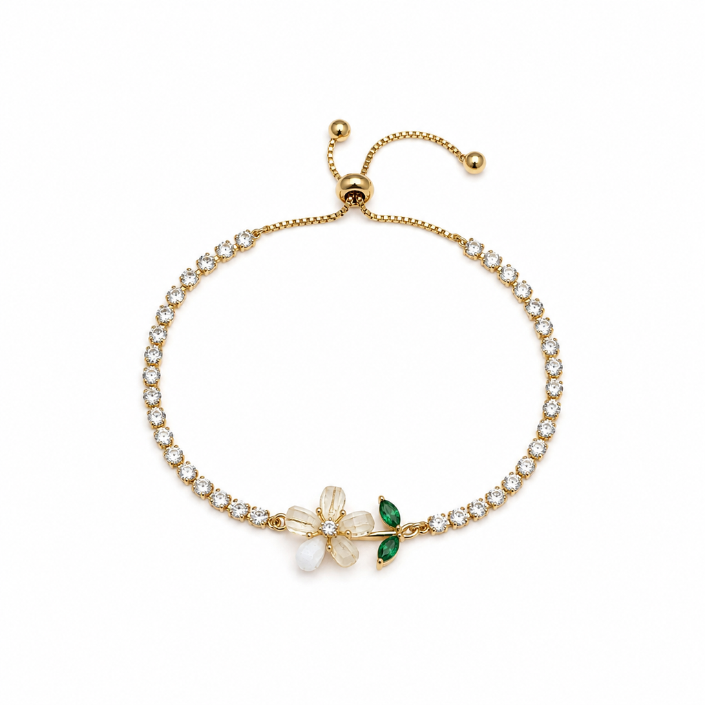 Aarohi Floral CZ Bracelet