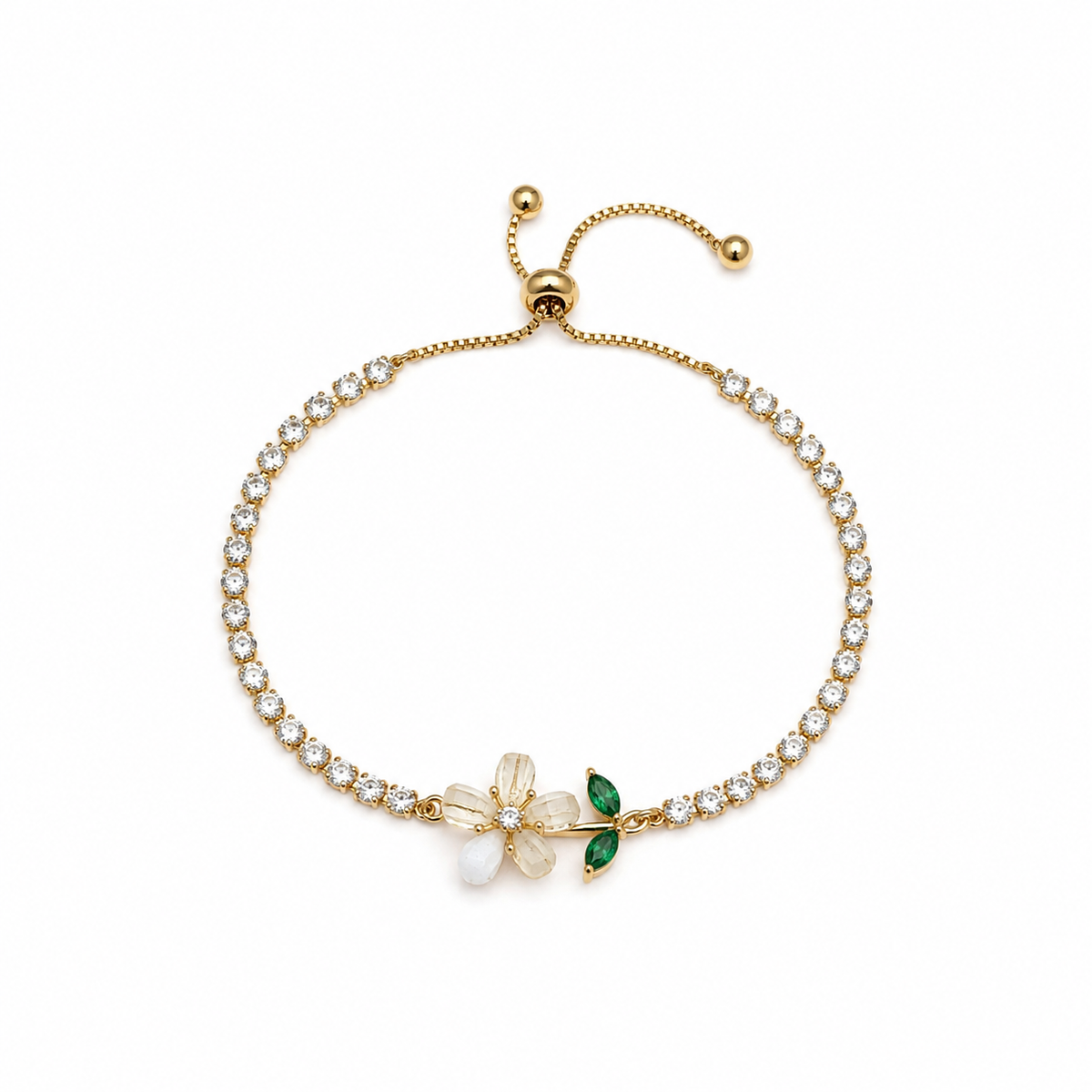 Aarohi Floral CZ Bracelet