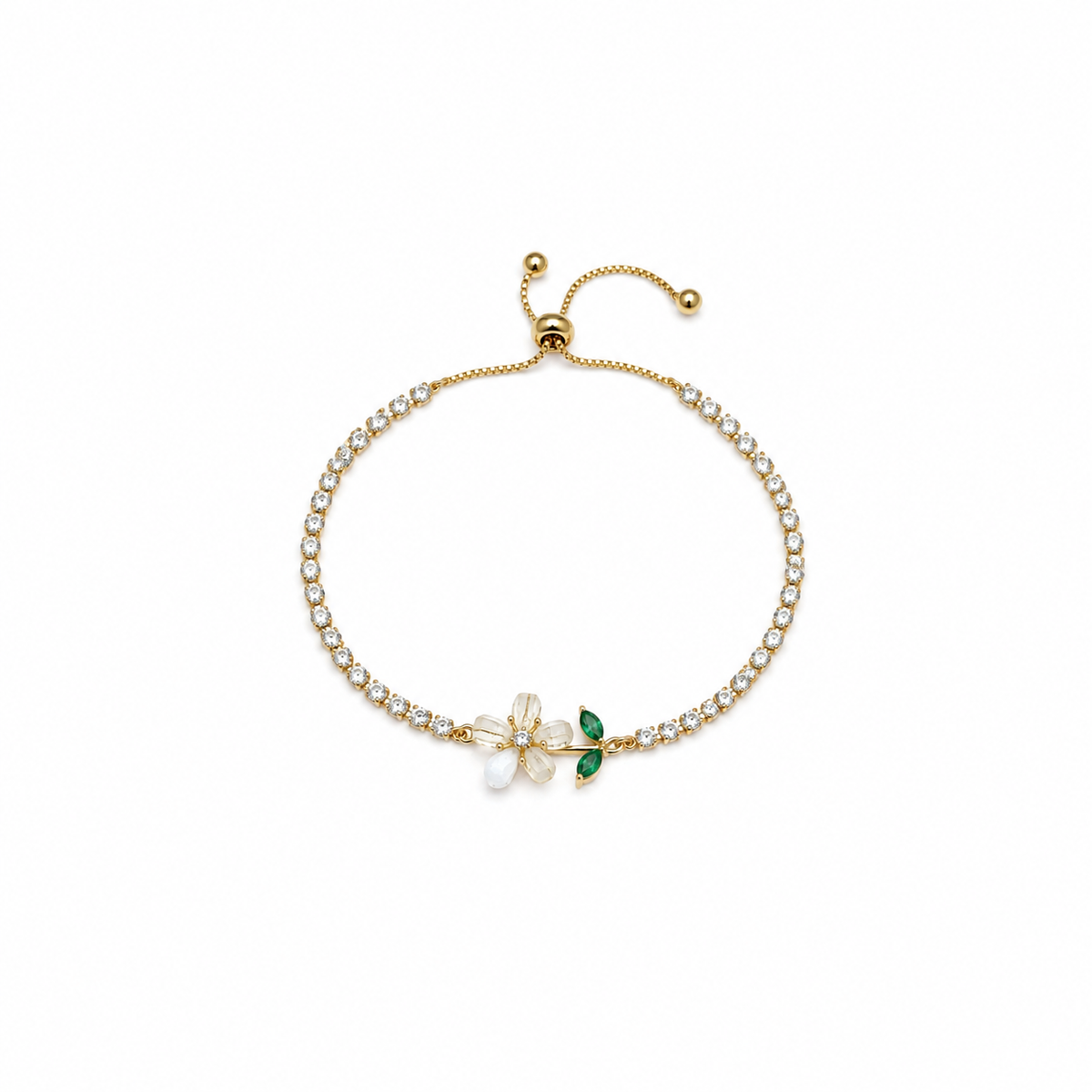 Aarohi Floral CZ Bracelet