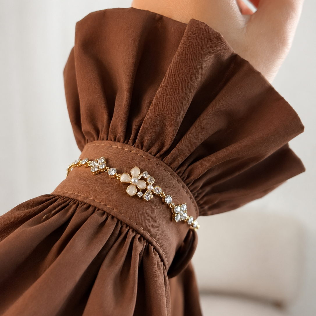 Alisha Pearl Flower CZ Bracelet