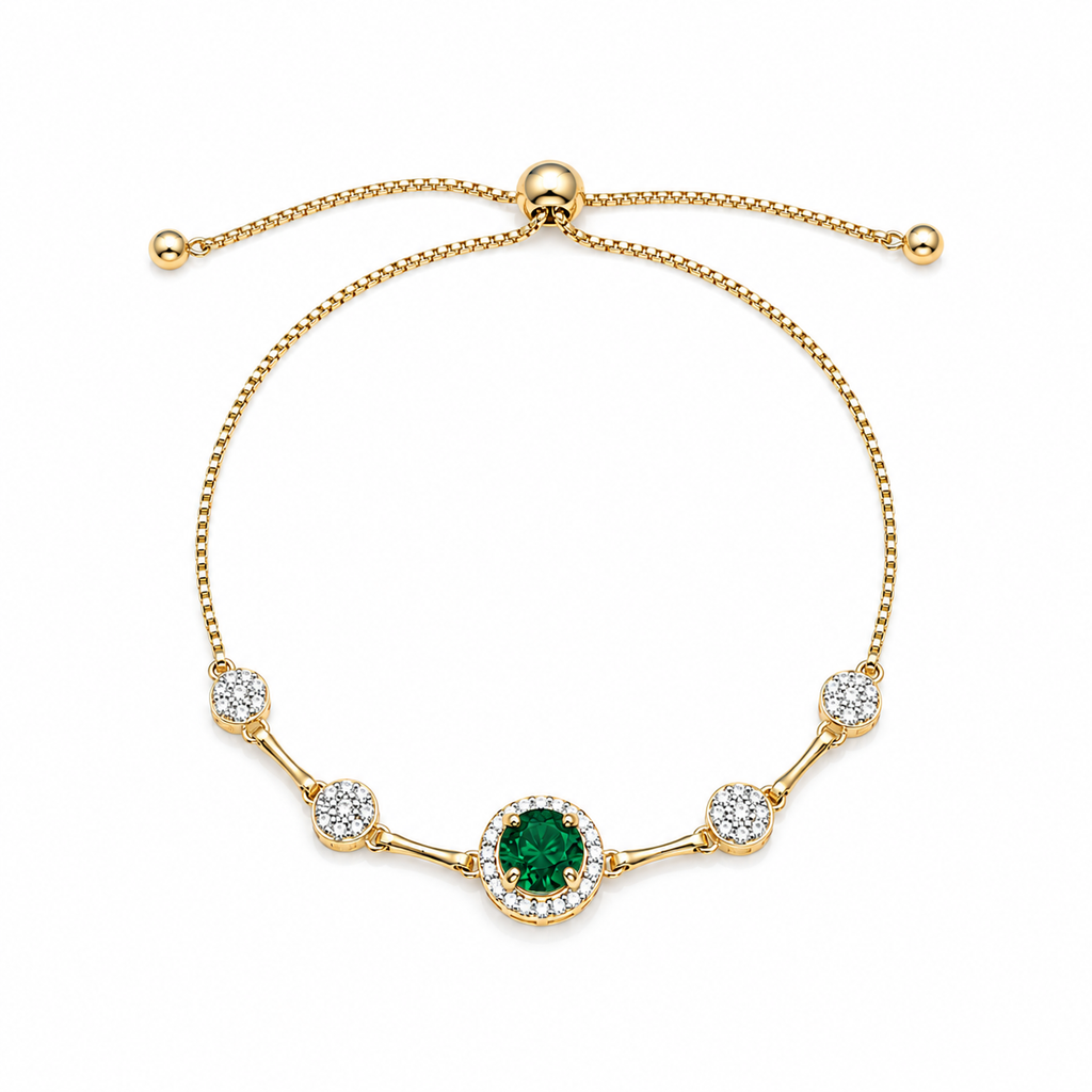 Lala Green Gemstone Bracelet