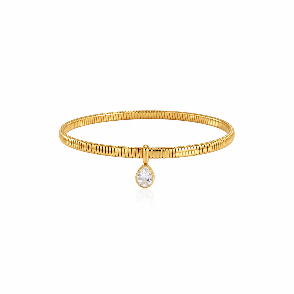 Nora Gold Teardrop Snake Chain Bracelet