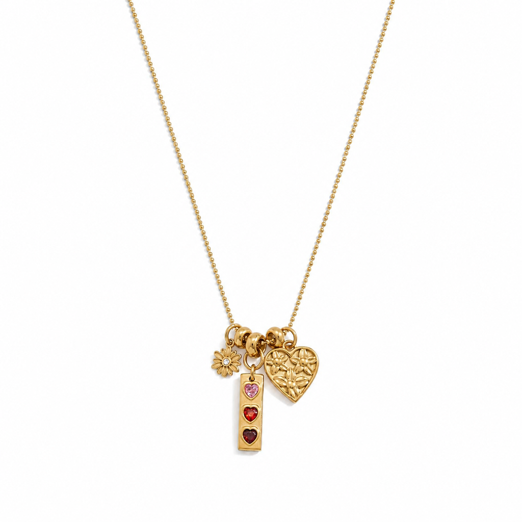 Elara Heart & Charm Layered Necklace