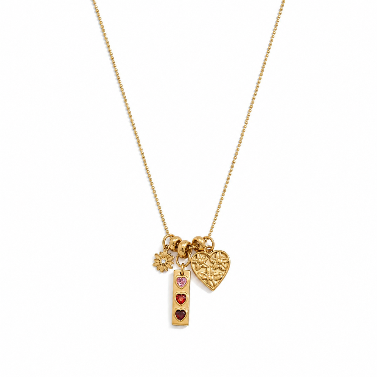 Elara Heart & Charm Layered Necklace