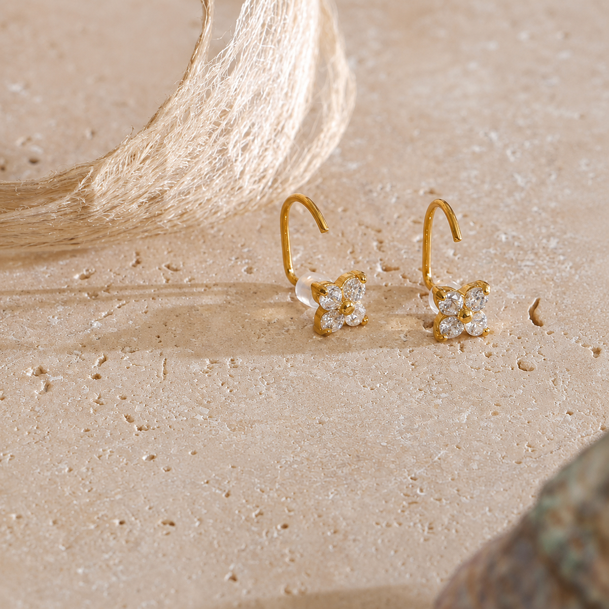 Clara CZ Butterfly Hook Earrings