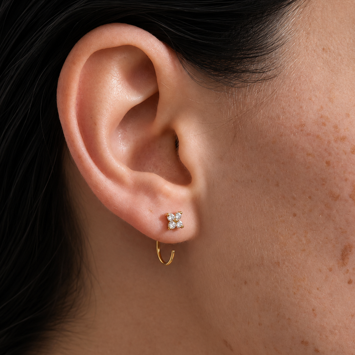 Clara CZ Butterfly Hook Earrings