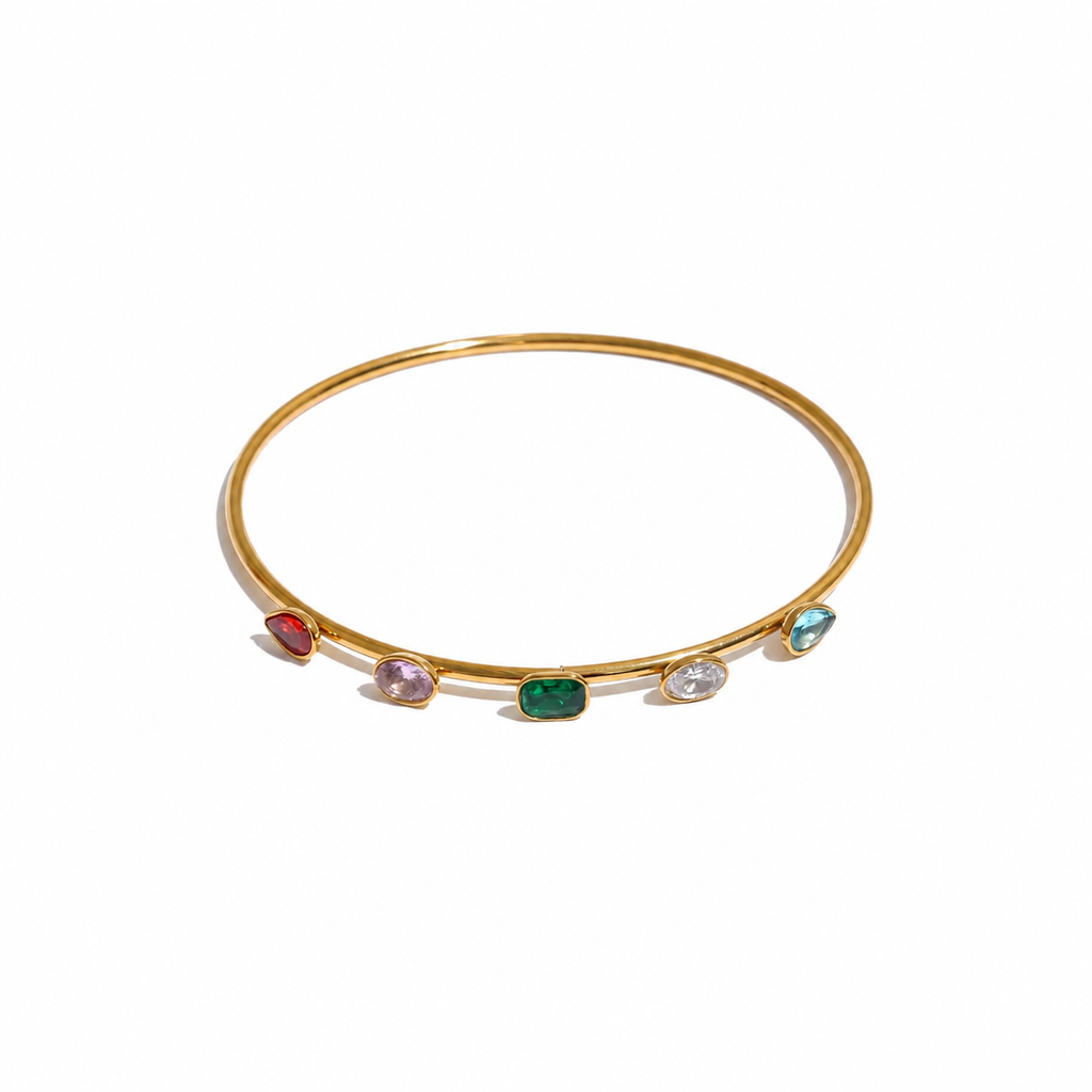 Sofia Multicolor Gemstone Bangle