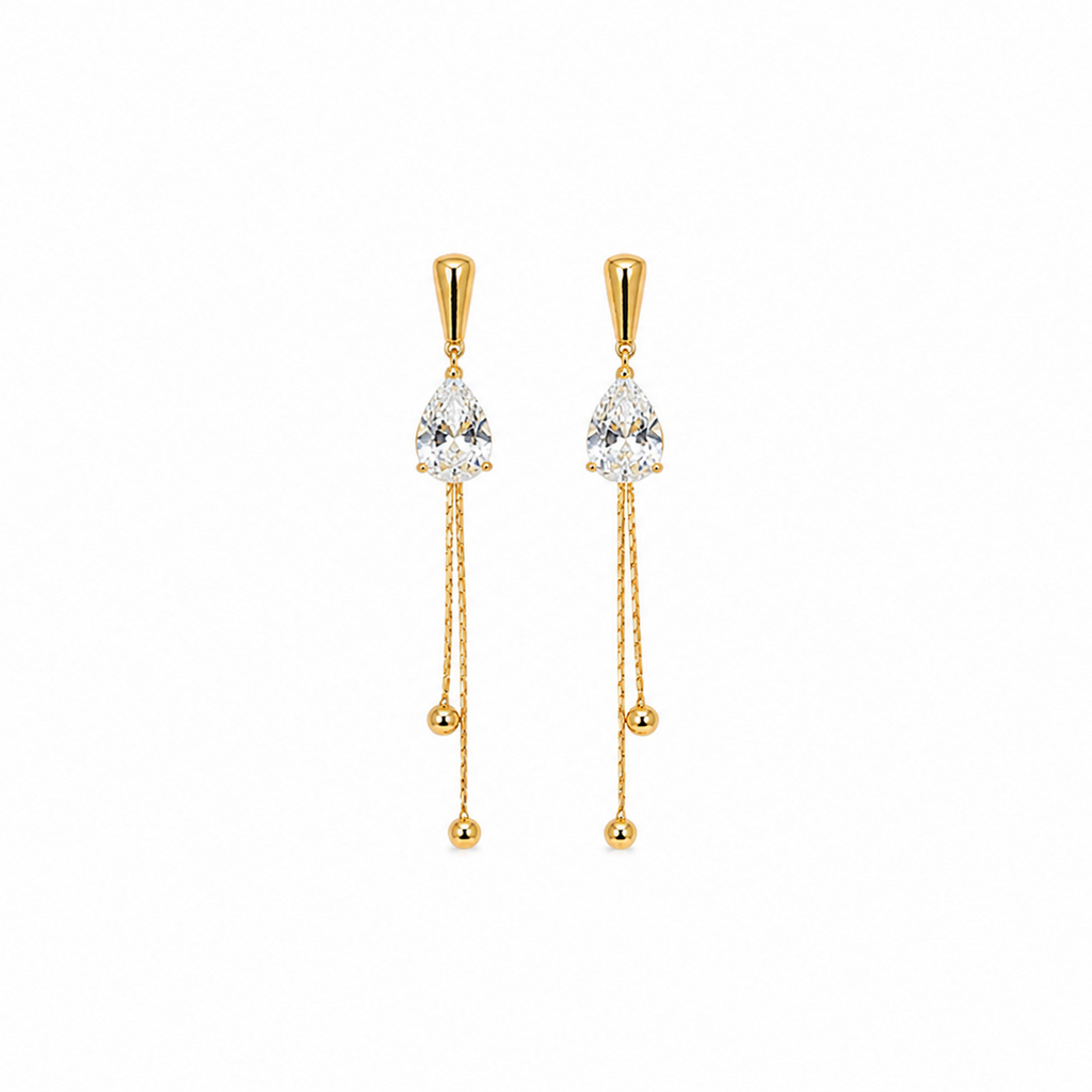 Kiara Teardrop Chain Dangle Earrings