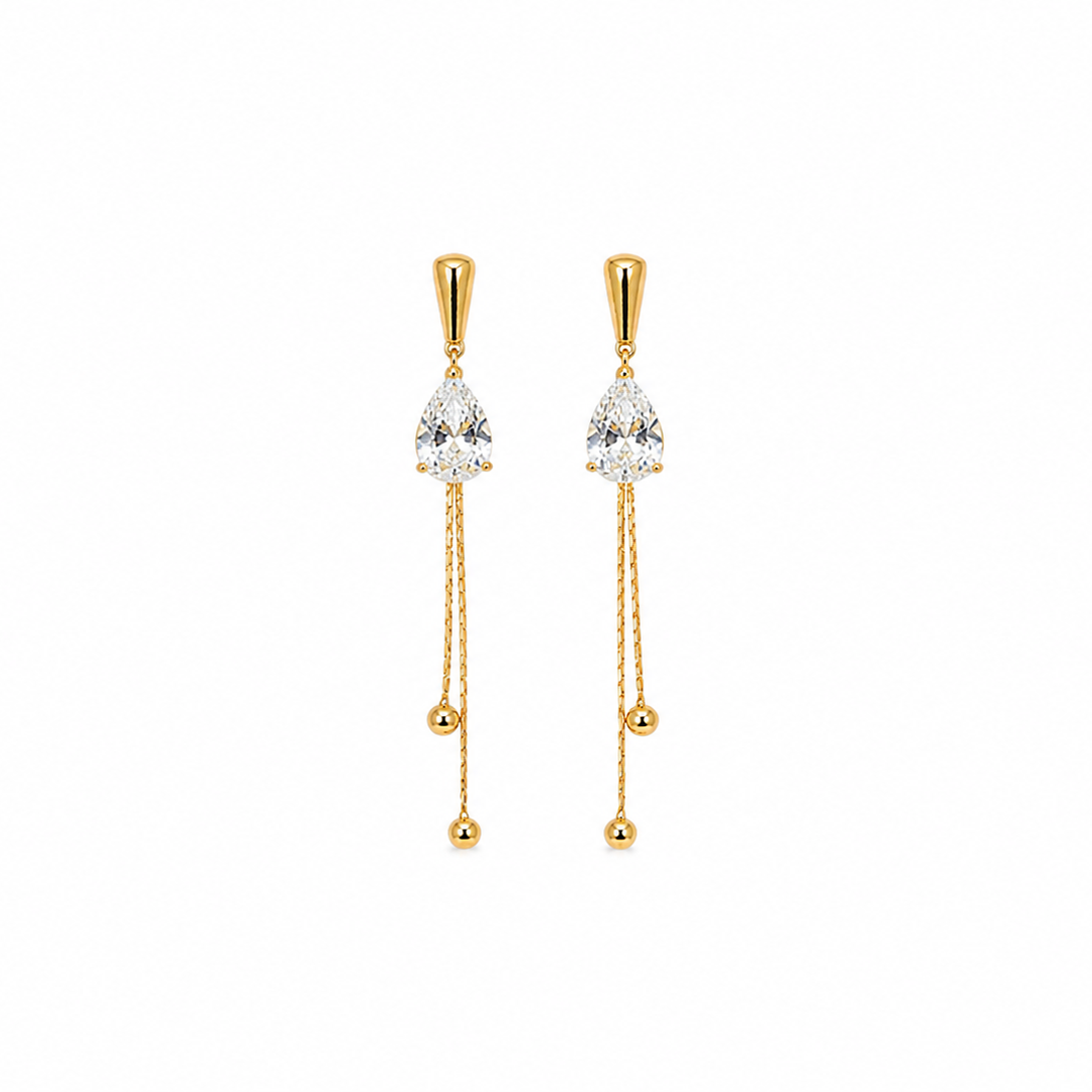 Kiara Teardrop Chain Dangle Earrings