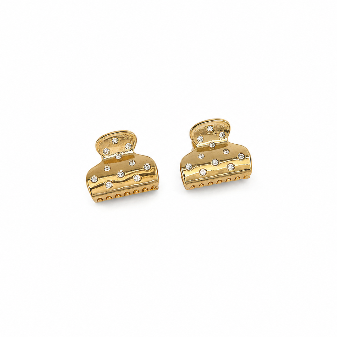 Harper CZ Hair Claw Clip Earrings