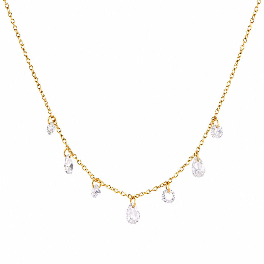 Sophia Minimalist CZ Drop Necklace