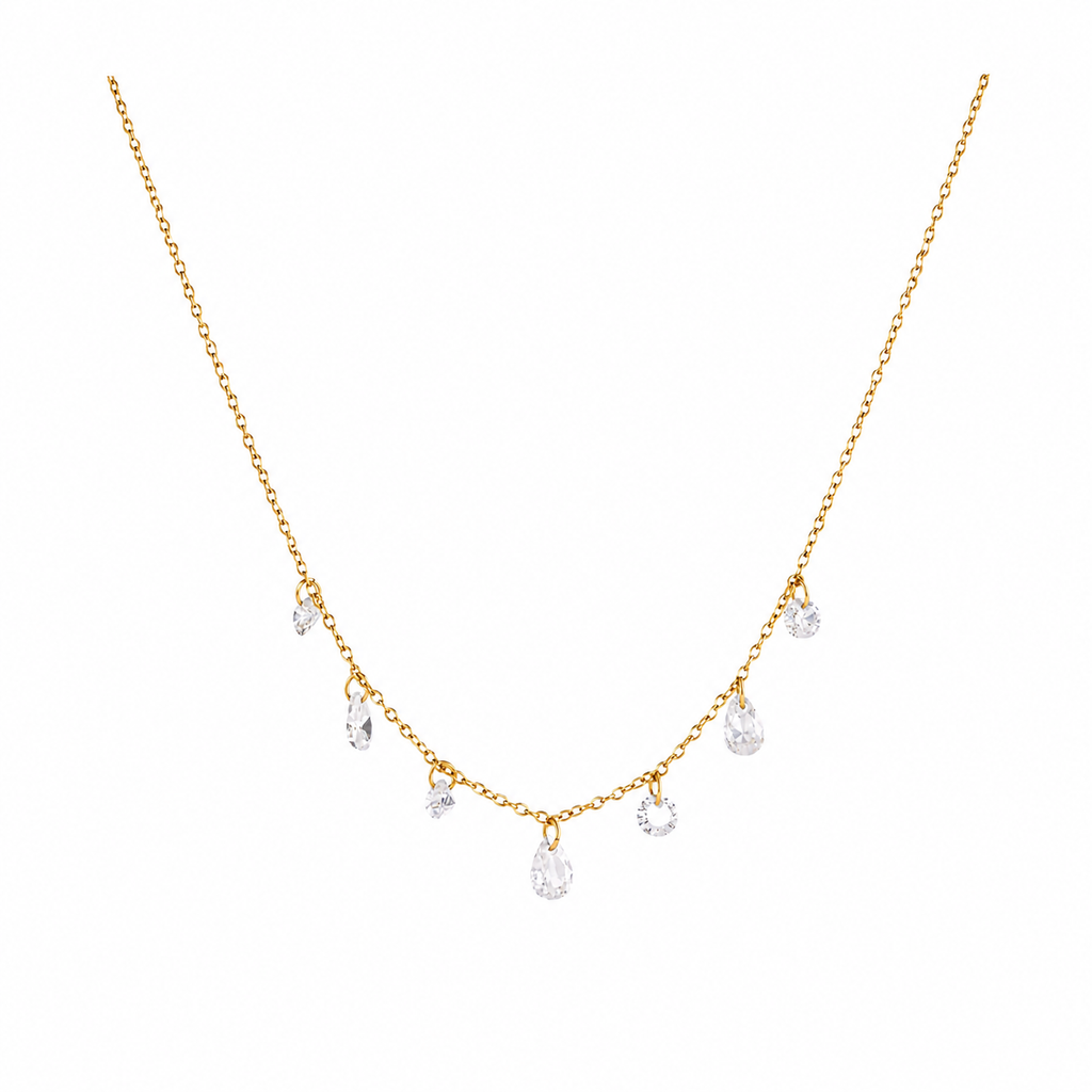 Sophia Minimalist CZ Drop Necklace
