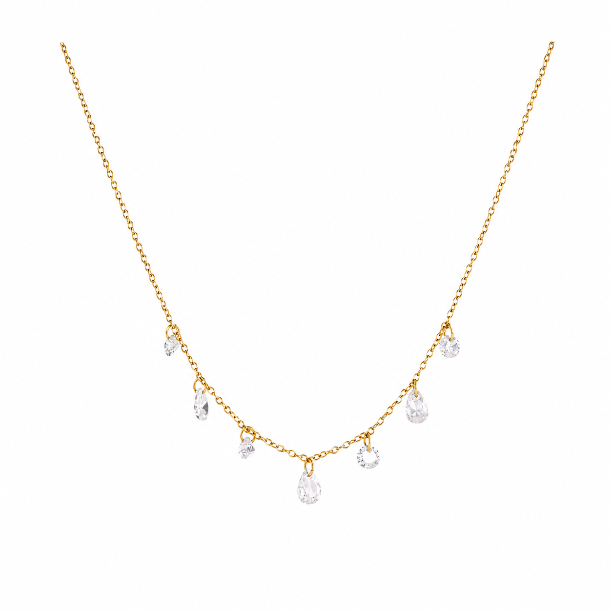 Sophia Minimalist CZ Drop Necklace