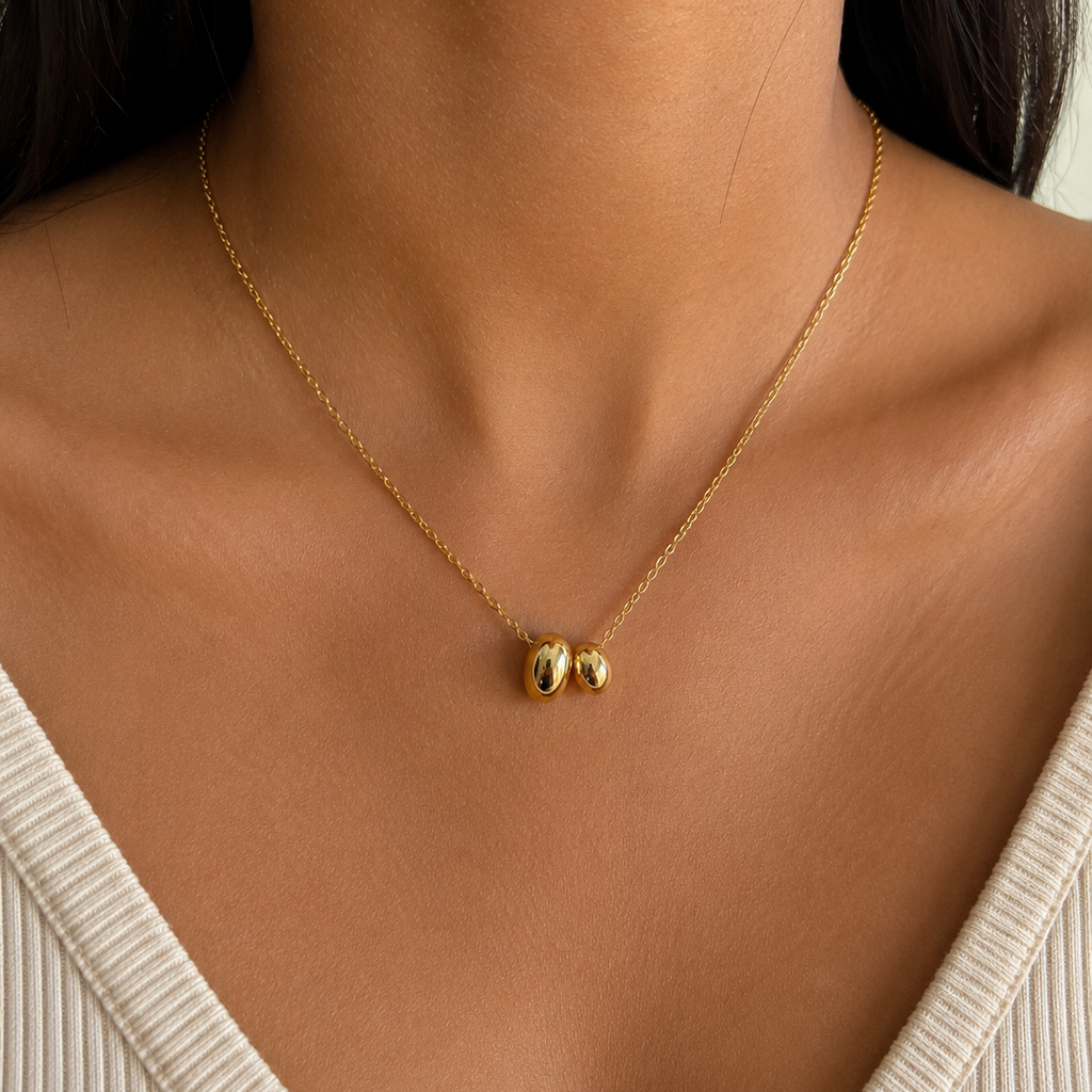 Sophia Gold Bubble Pendant Necklace