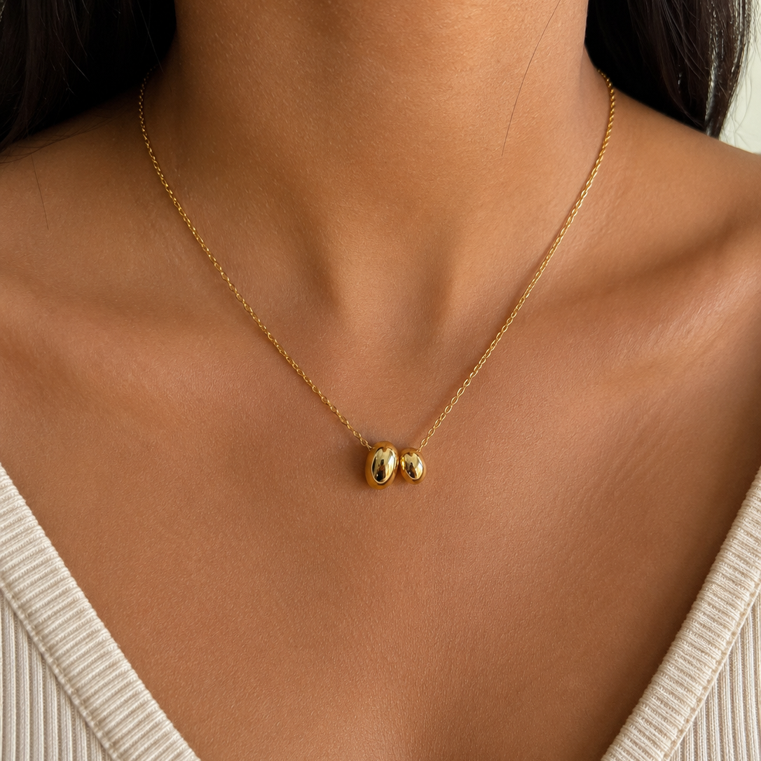 Sophia Gold Bubble Pendant Necklace