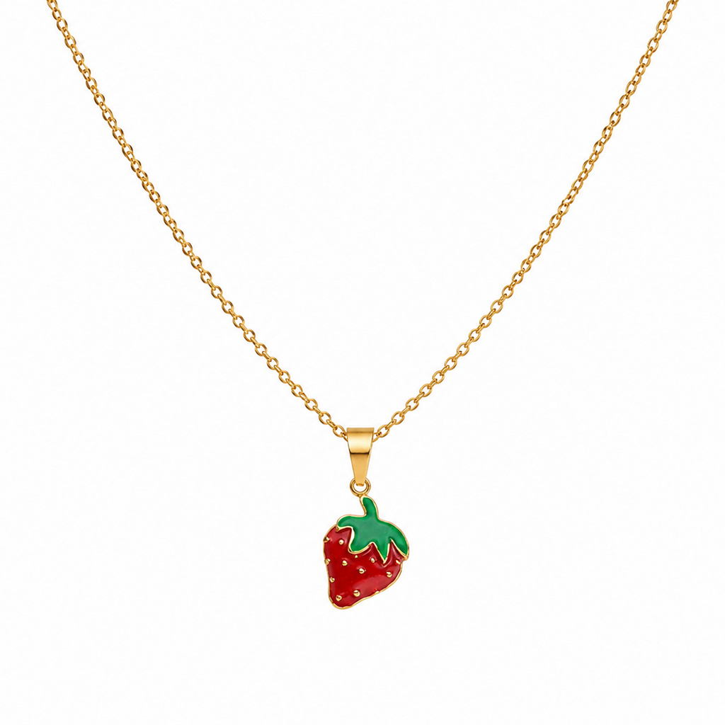 Luna Strawberry Pendant Necklace