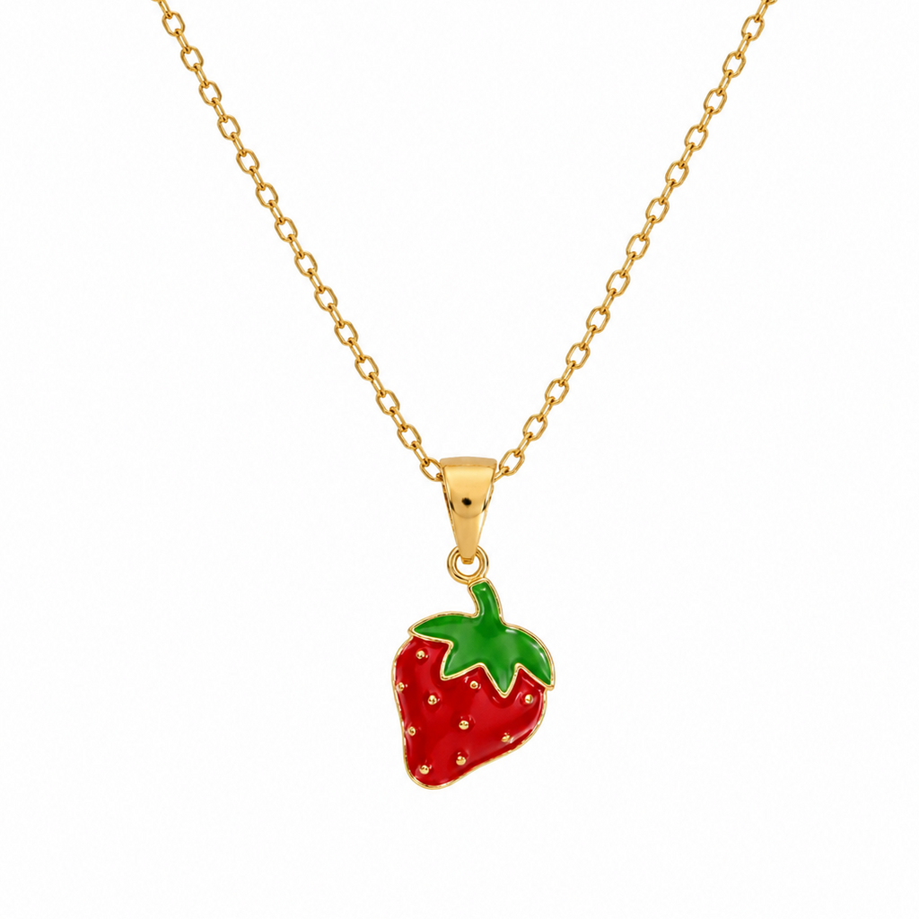 Luna Strawberry Pendant Necklace