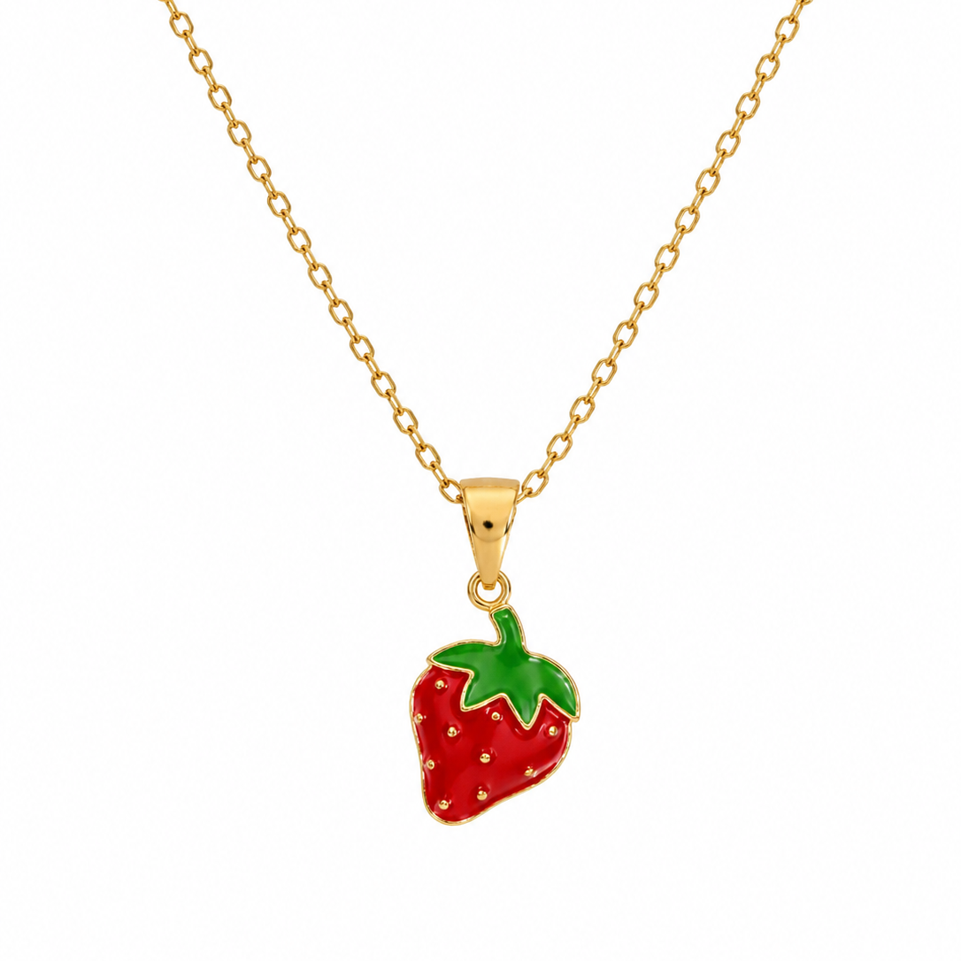 Luna Strawberry Pendant Necklace