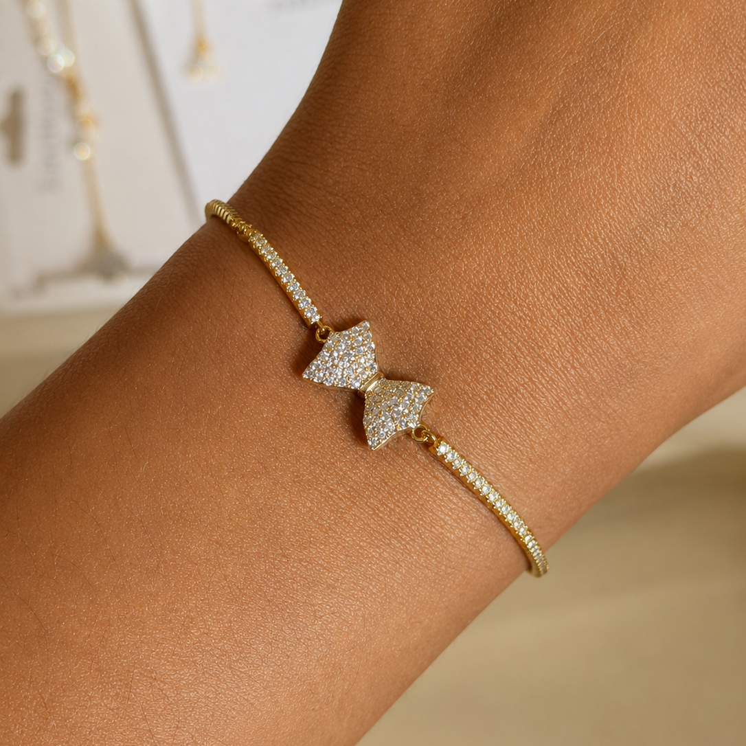 Sophia Dainty Bow Bracelet