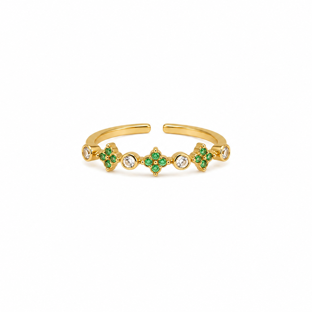 Aurelia Emerald Clover Ring