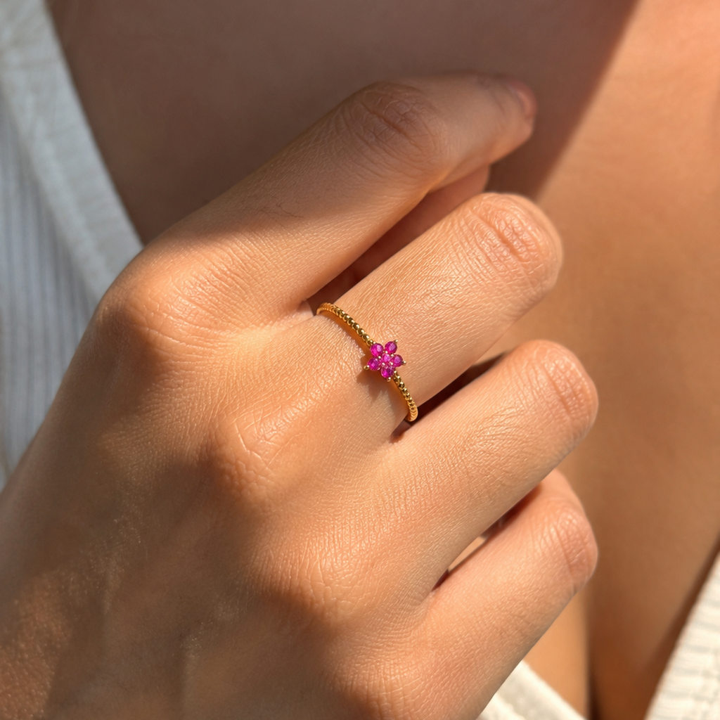 Rosalie Pink Blossom Ring