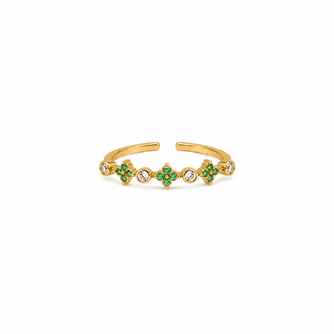 Aurelia Emerald Clover Ring