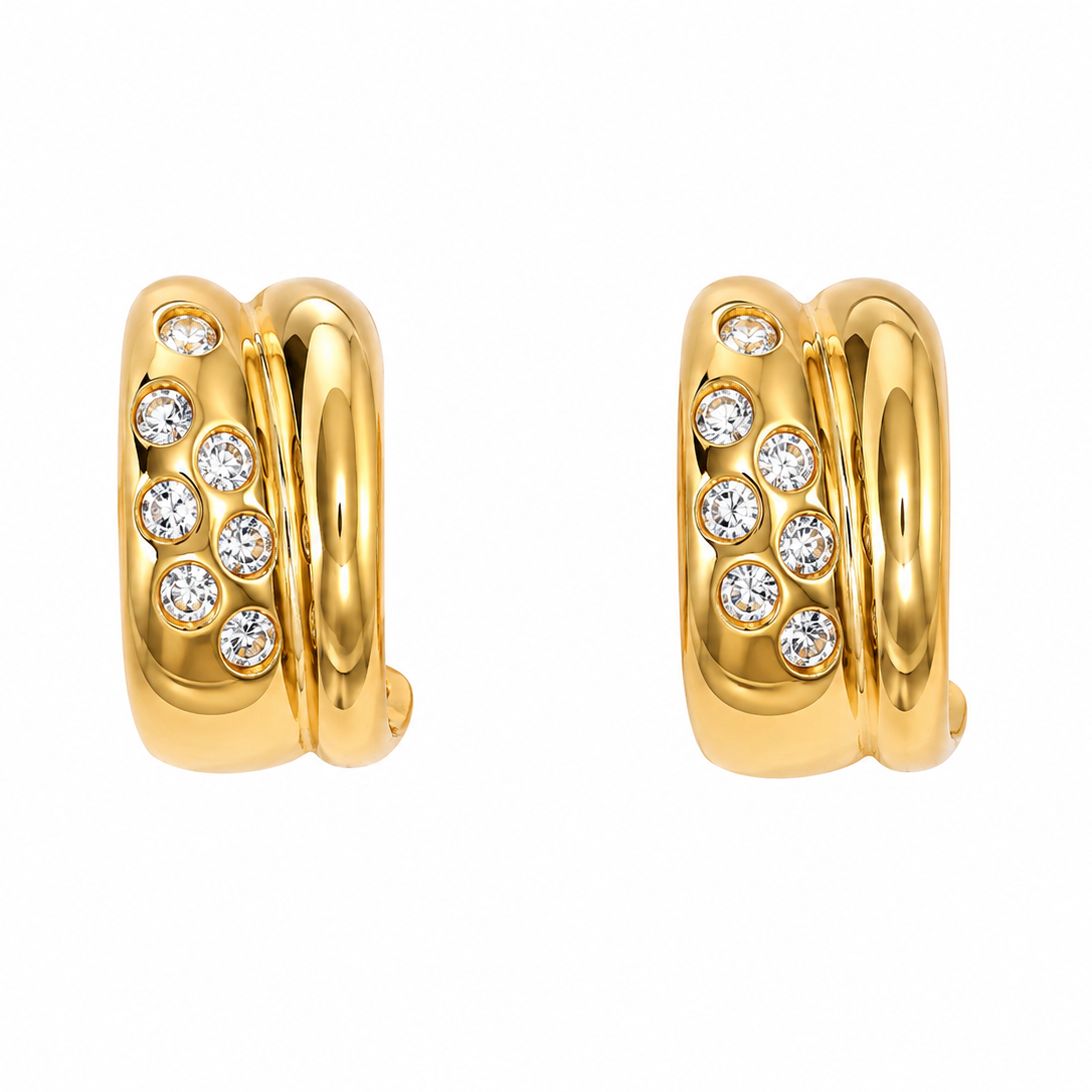 Noelle Huggie Stud Earrings