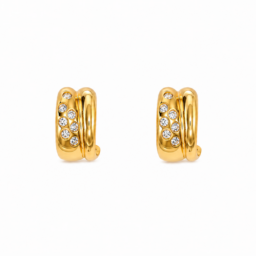 Noelle Huggie Stud Earrings