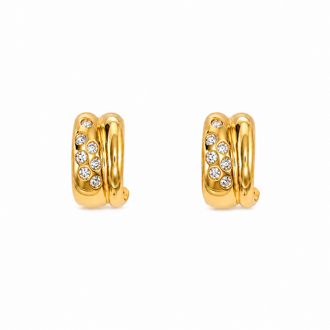 Noelle Huggie Stud Earrings