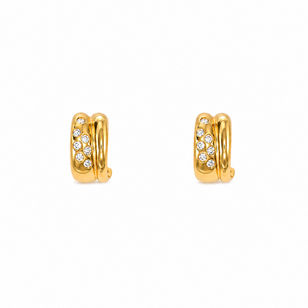 Noelle Huggie Stud Earrings