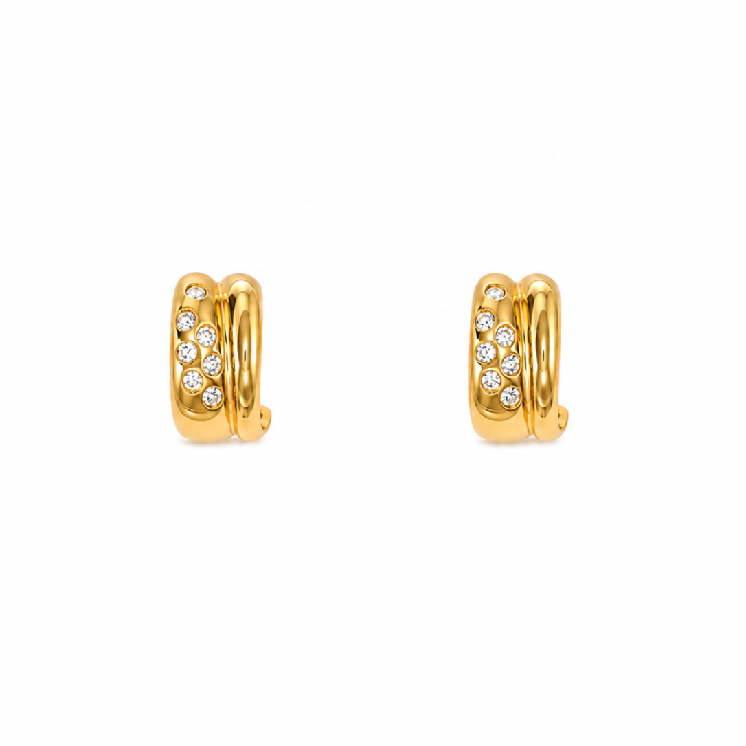 Noelle Huggie Stud Earrings