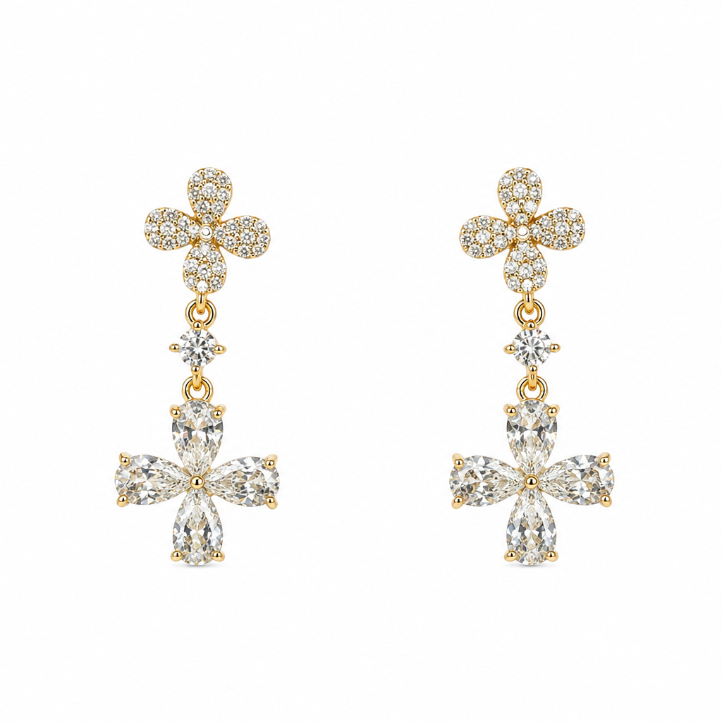 Daphne Floral Drop Earrings