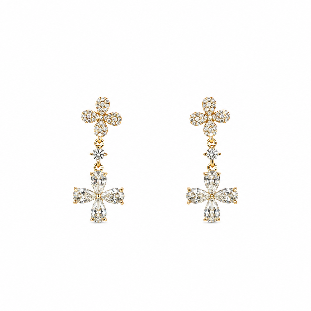 Daphne Floral Drop Earrings
