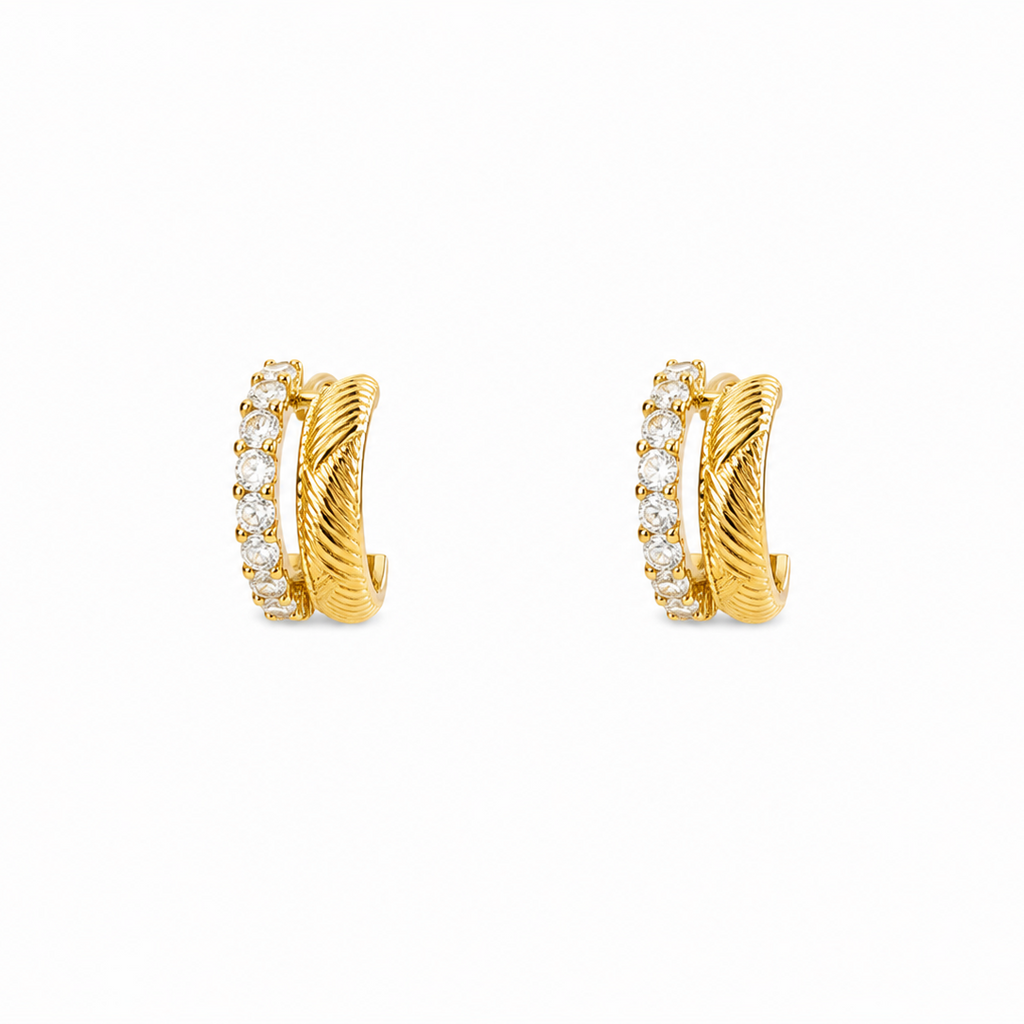 Vivienne Huggie Stud Earrings