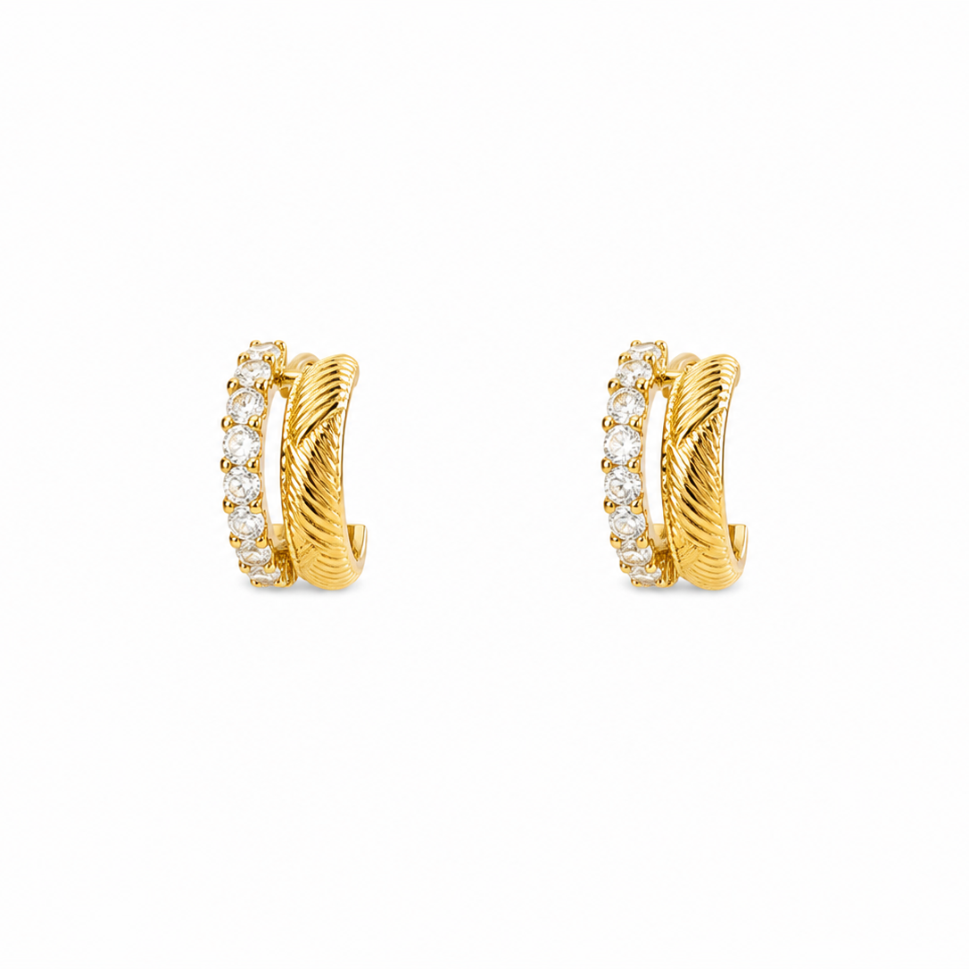 Vivienne Huggie Stud Earrings
