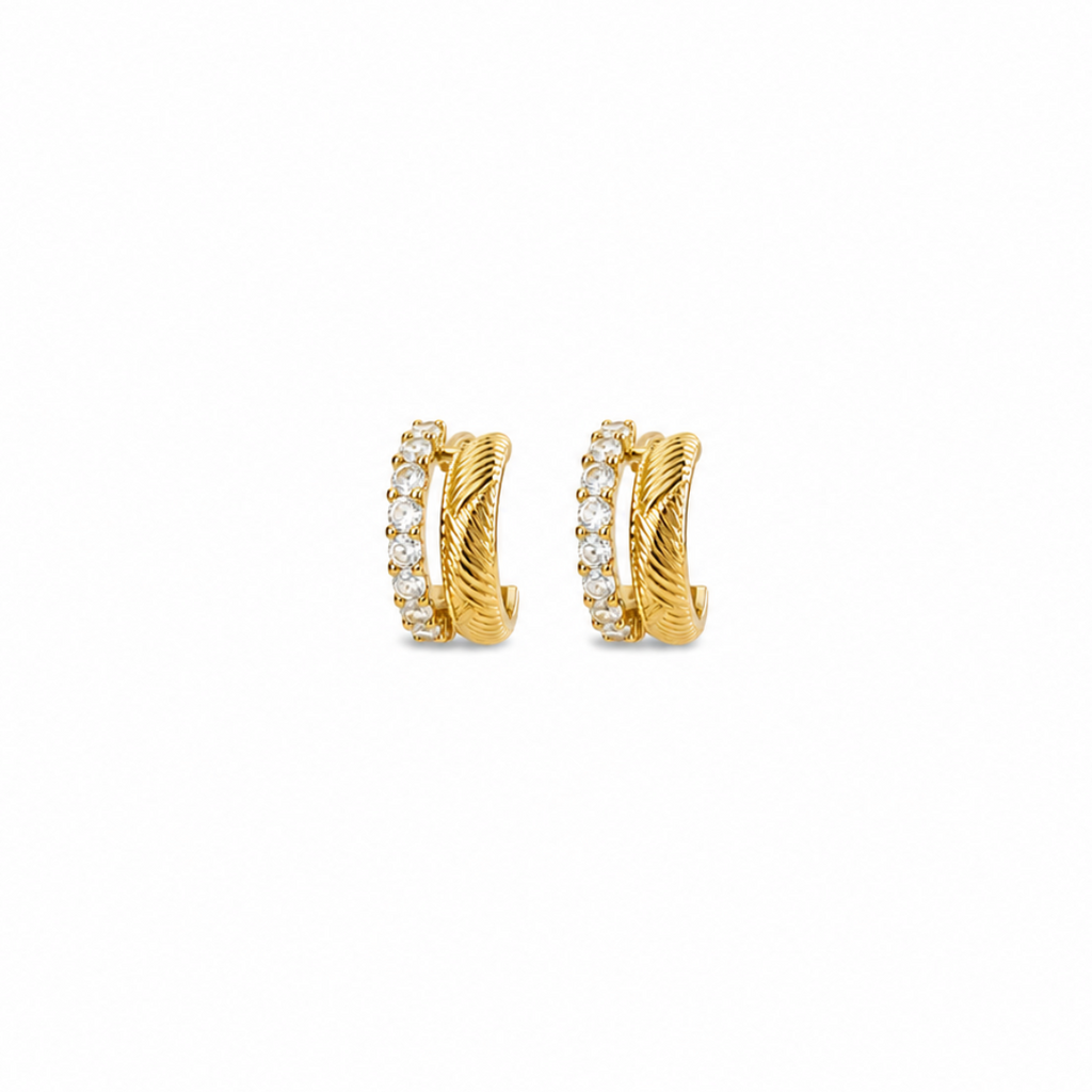 Vivienne Huggie Stud Earrings