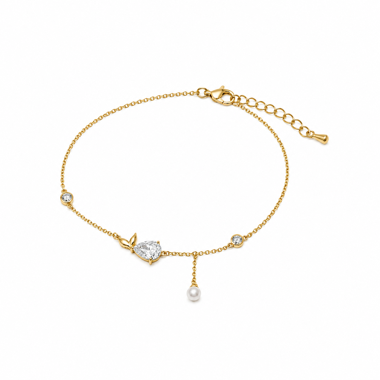 Evelyn Pearl Charm Bracelet